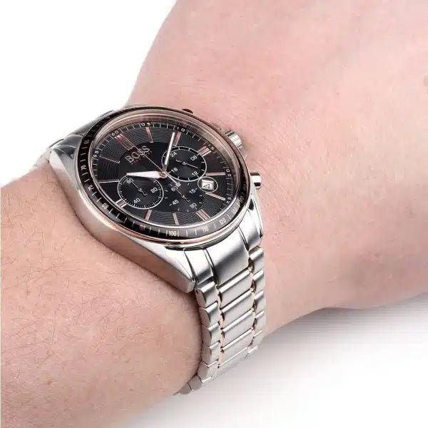 Hugo Boss Driver Sport Grey Dial Grey Steel Strap Watch for Men - 1513094 Buy Now By Hugo Boss