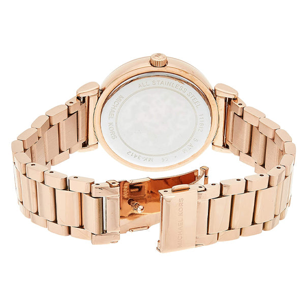 Michael Kors Catlin Black Diamonds Dial Rose Gold Steel Strap Watch for Women - MK3356 Buy Now By Michael Kors