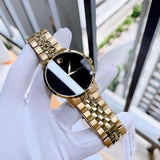 Movado Museum Classic Quartz Black Dial Gold Steel Strap Watch for Men - 0607203 Buy Now By Movado