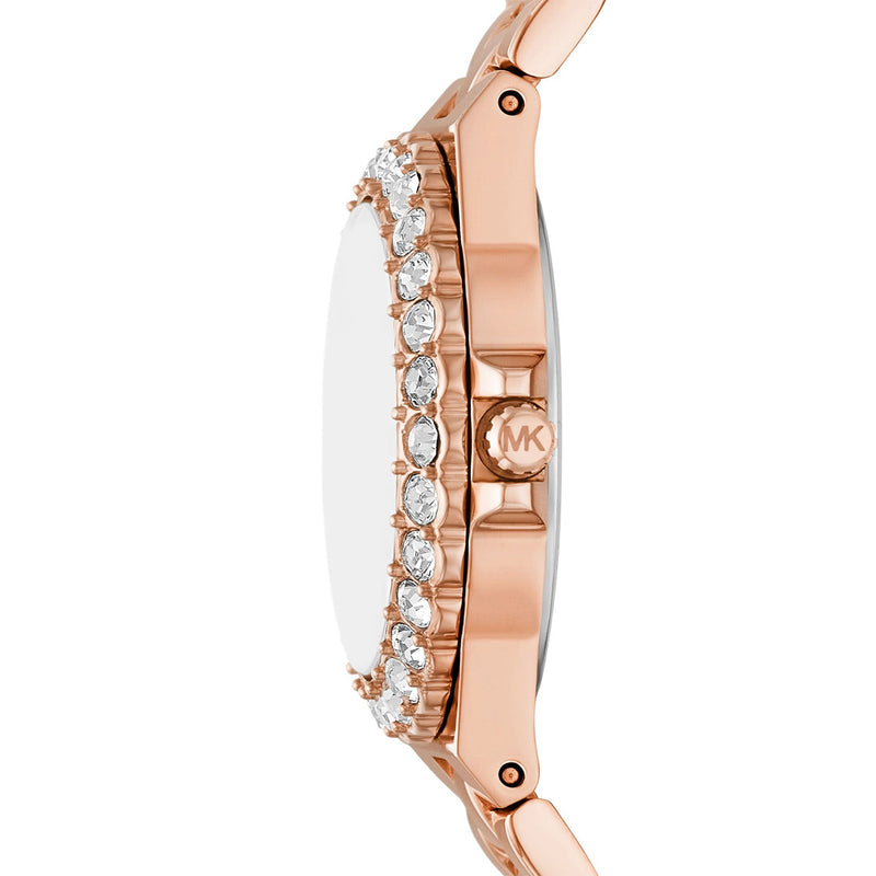 Michael Kors Lennox Analog Pink Dial Rose Gold Steel Strap Watch For Women - MK7396 Buy Now By Michael Kors