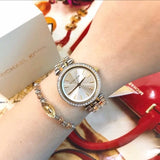 Michael Kors Darci Silver Dial Two Tone Steel Strap Watch for Women - MK3405 Buy Now By Michael Kors