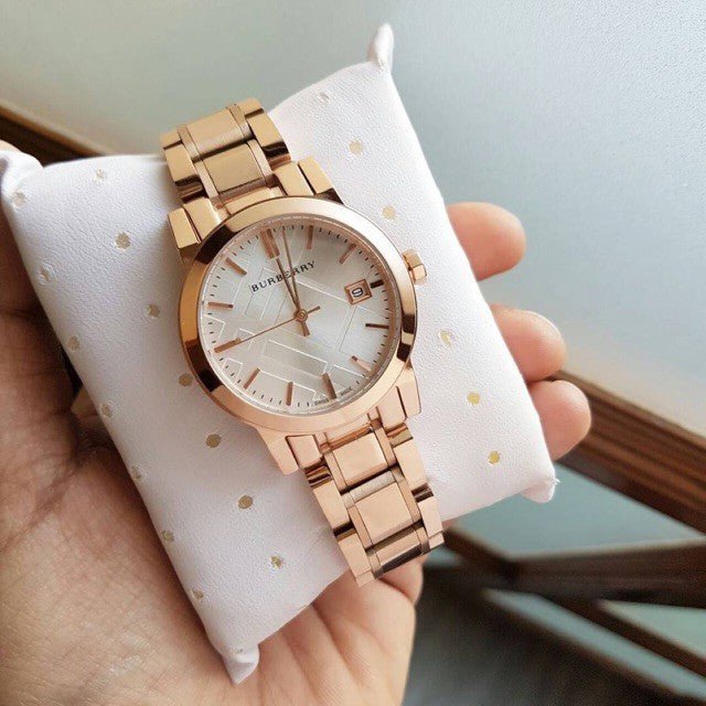 Burberry Heritage Rose Gold Dial Rose Gold Steel Strap Watch for Women - BU9215 Buy Now By Burberry
