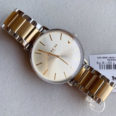 Coach Business Analog Silver Dial Two Tone Steel Strap Watch for Men - 14602432 Buy Now By Coach