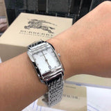 Burberry Heritage Diamond White Dial Silver Stainless Steel Strap Watch for Women - BU1583 Buy Now By Burberry