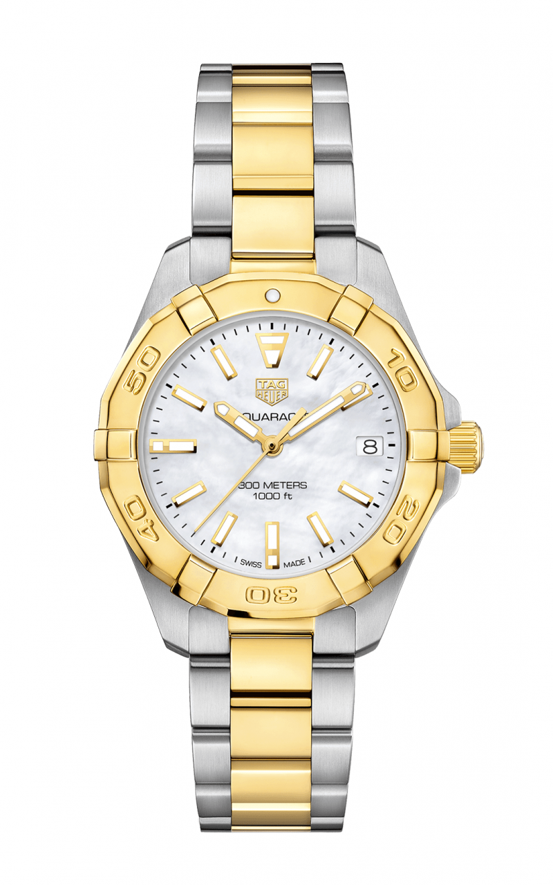 Tag Heuer Aquaracer Quartz Diamonds Mother of Pearl Dial Two Tone Steel Strap Watch for Women - WBD1423.BB0321 Buy Now By Tag Heuer