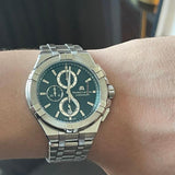 Maurice Lacroix Aikon Chronograph Green Dial Silver Steel Strap Watch For Men - AI1018-SS002-630-1 Buy Now By Maurice Lacroix
