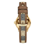 Shop Burberry The Classic Gold Dial Brown Leather Strap Watch for Women - BU10114 in USA