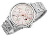Shop Tommy Hilfiger Carly White Dial Silver Stainless Steel Strap Watch for Women - 1781787 in USA