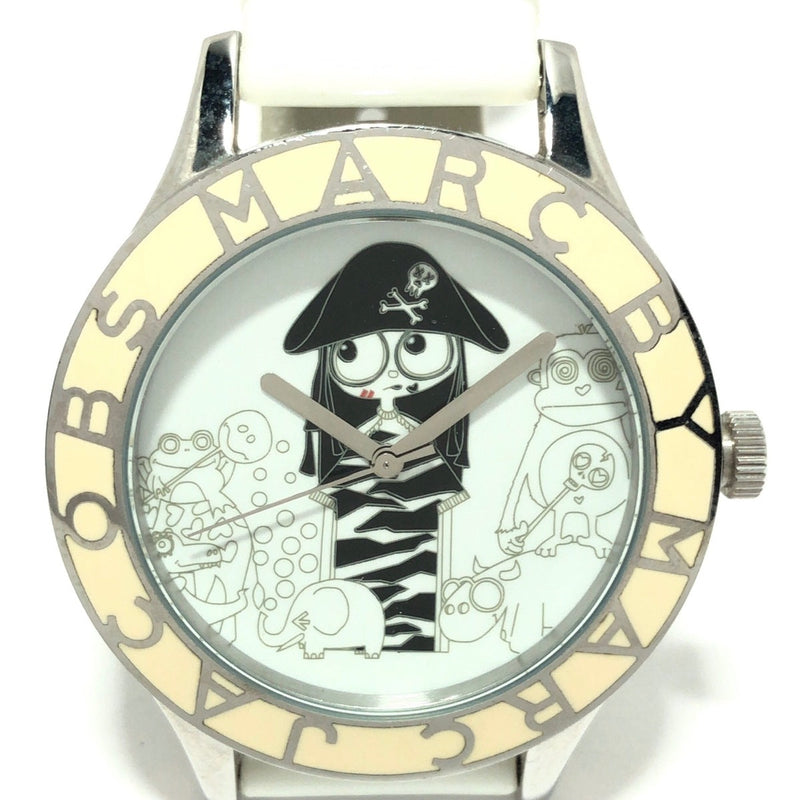 Marc Jacobs Miss Marc Pirate White Dial White Leather Strap Watch for Women - MBM1146 Buy Now By Marc Jacobs