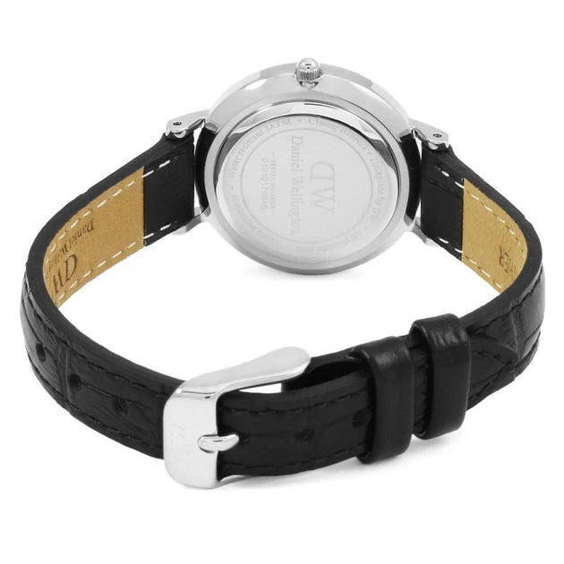 Daniel Wellington Classic Petite Reading White Dial Black Leather Strap Watch For Women - DW00100241 Buy Now By Daniel Wellington
