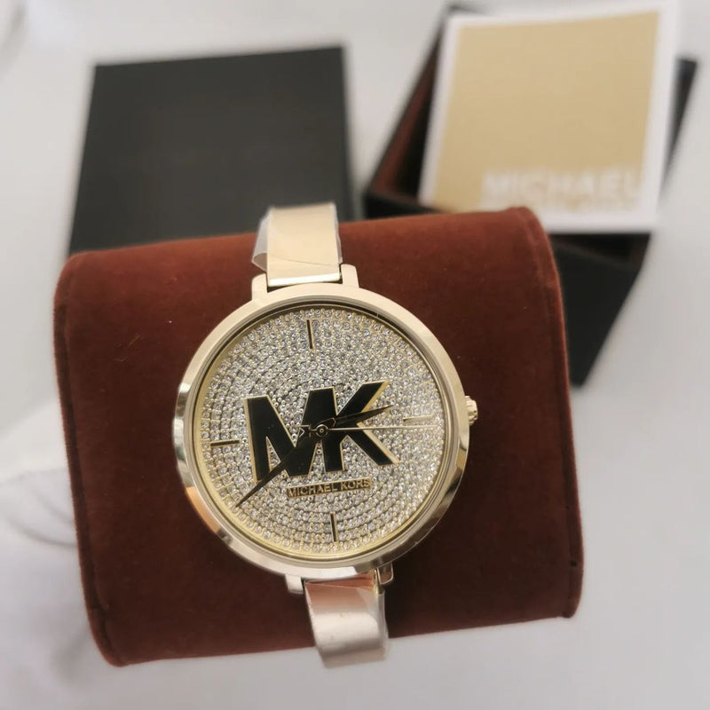 Michael Kors Parker Crystals Gold Dial Gold Steel Strap Watch For Women - MK4469 Buy Now By Michael Kors
