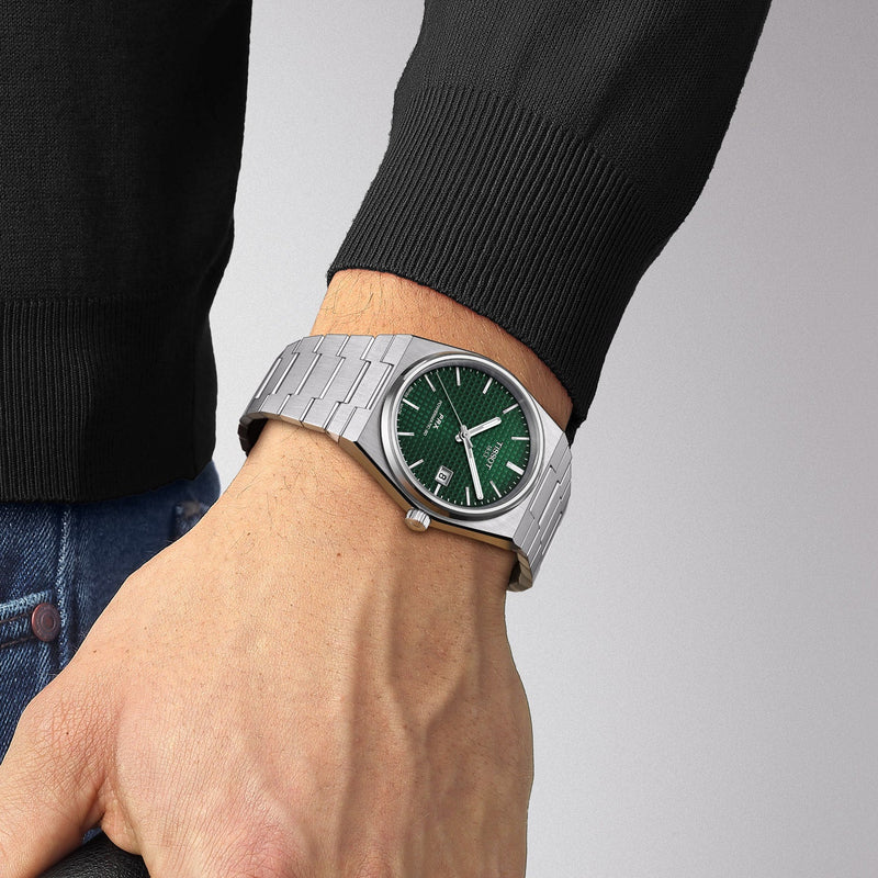 Tissot PRX Powermatic 80 Green Dial Silver Steel Strap Watch For Men - T137.407.11.091.00 Buy Now By Tissot
