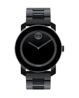 Movado Bold Black Dial Black Steel Strap Watch For Men - 3600047 Buy Now By Movado