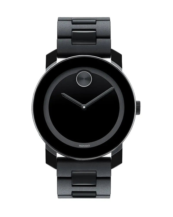 Shop Movado Bold Black Dial Black Steel Strap Watch For Men - 3600047 in USA