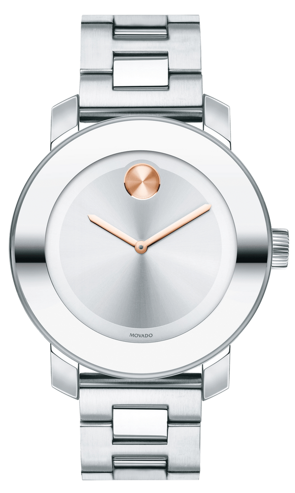 Shop Movado Bold Silver Dial Silver Steel Strap Watch For Women - 3600084 in USA