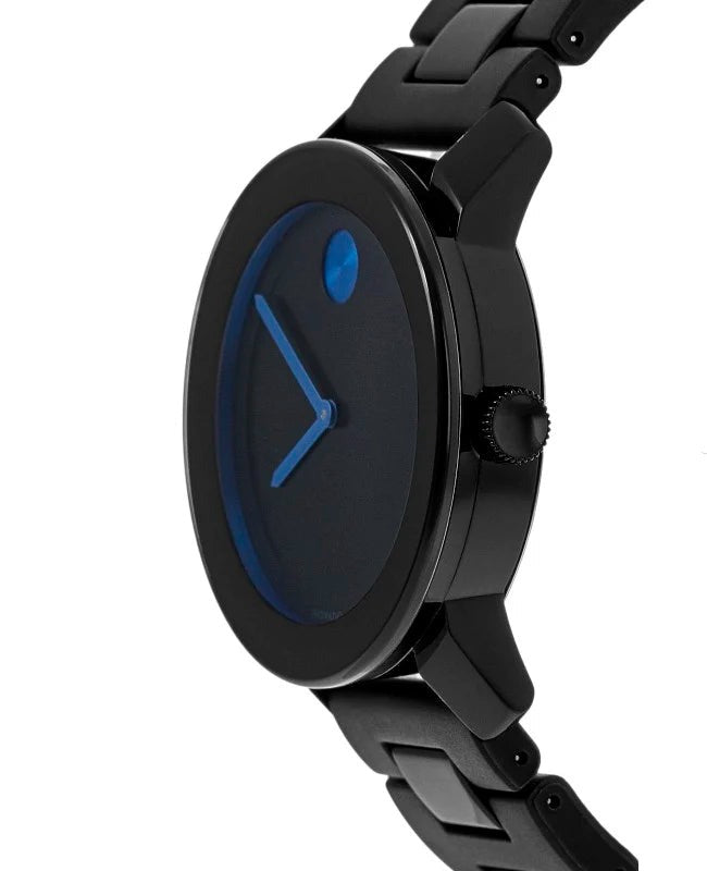 Shop Movado Bold TR90 Black Dial Black Steel Strap Watch for Men - 3600099 in USA