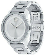 Shop Movado Bold Diamonds Silver Dial Silver Steel Strap Watch for Women - 3600149 in USA
