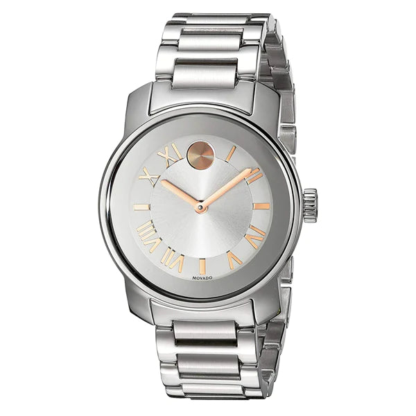 Shop Movado Bold Silver Dial Silver Steel Strap Watch for Women - 3600244 in USA