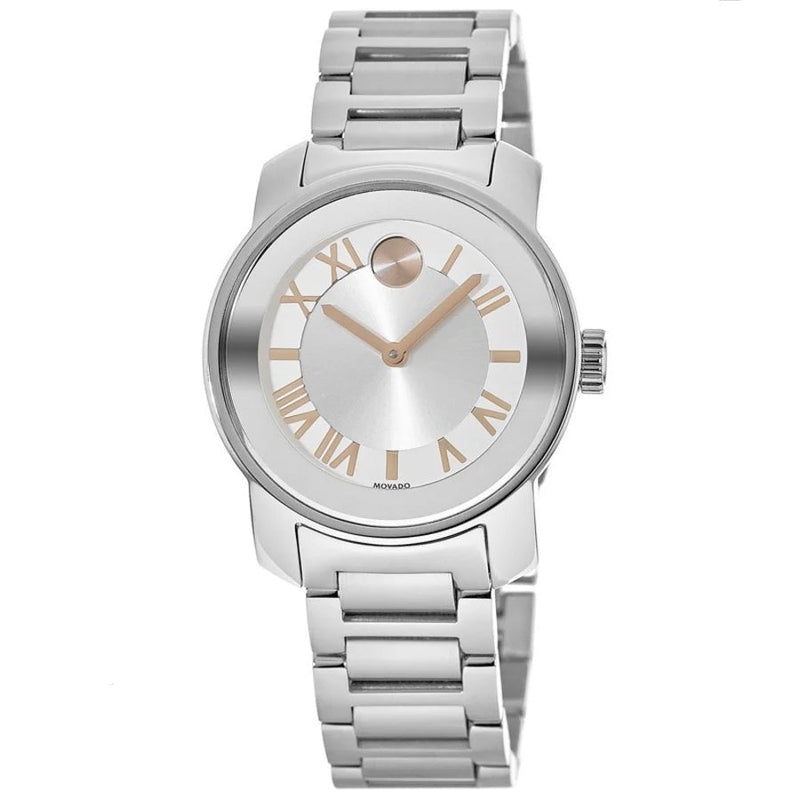 Shop Movado Bold Silver Dial Silver Steel Strap Watch for Women - 3600244 in USA