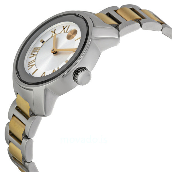 Shop Movado Bold Silver Dial Two Tone Steel Strap Watch for Women - 3600245 in USA