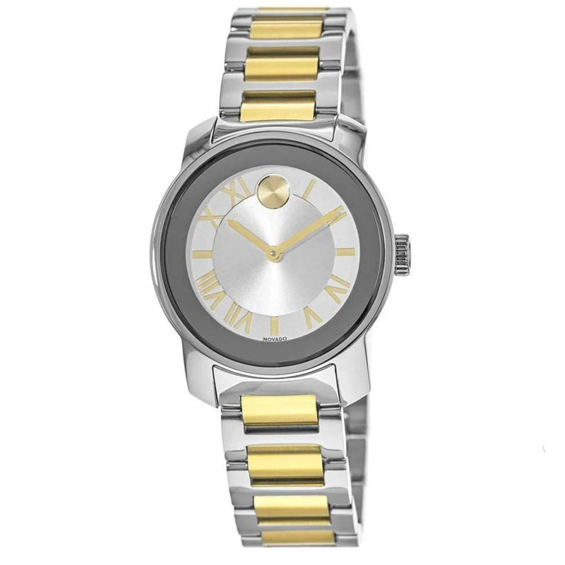 Shop Movado Bold Silver Dial Two Tone Steel Strap Watch for Women - 3600245 in USA