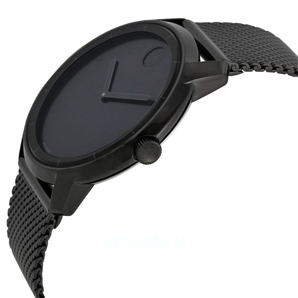 Shop Movado Bold Black Dial Black Mesh Bracelet Watch For Men - 3600261 in USA