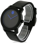 Movado Bold TR90 Black Dial Black Leather Strap Watch For Men - 3600307 Buy Now By Movado