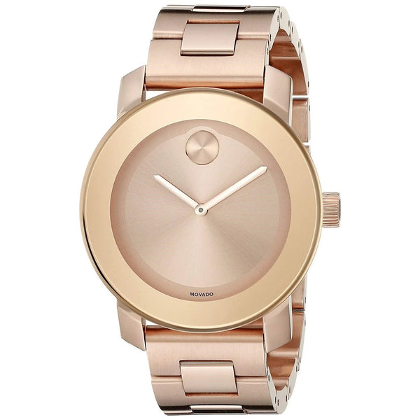 Shop Movado Bold Rose Gold Dial Rose Gold Steel Strap Watch for Women - 3600342 in USA