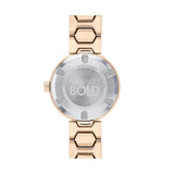 Shop Movado Bold Crystal Pave Rose Gold Dial Rose Gold Steel Strap Watch For Women - 3600493 in USA