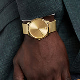 Shop Movado Bold Gold Dial Gold Mesh Bracelet Watch For Men - 3600373 in USA