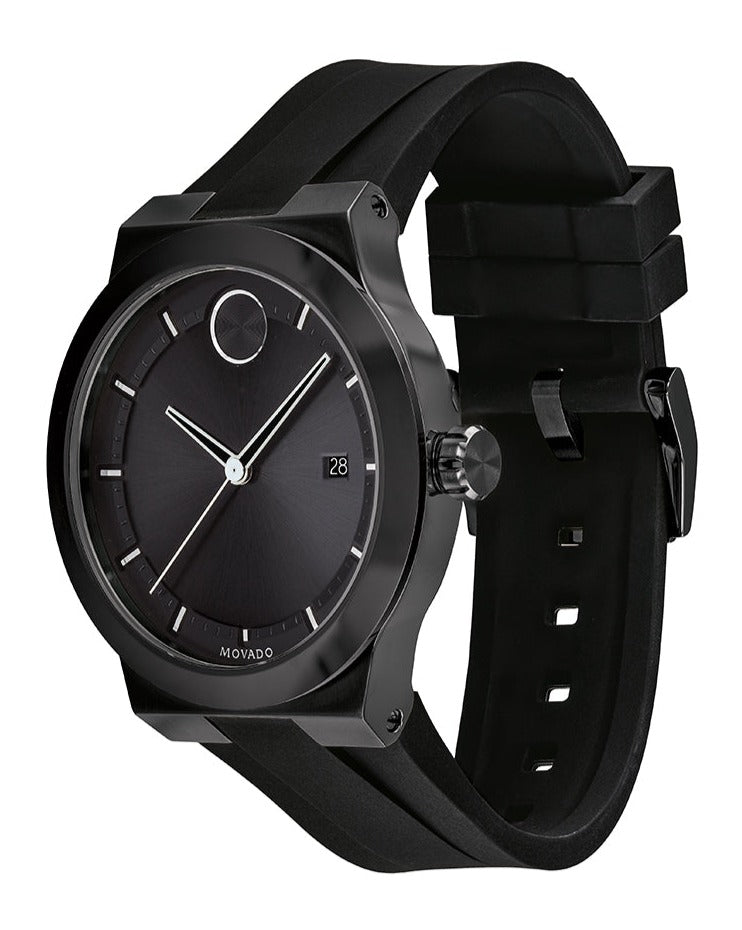 Shop Movado Bold Fusion Black Dial Black Rubber Strap Watch for Men - 3600621 in USA
