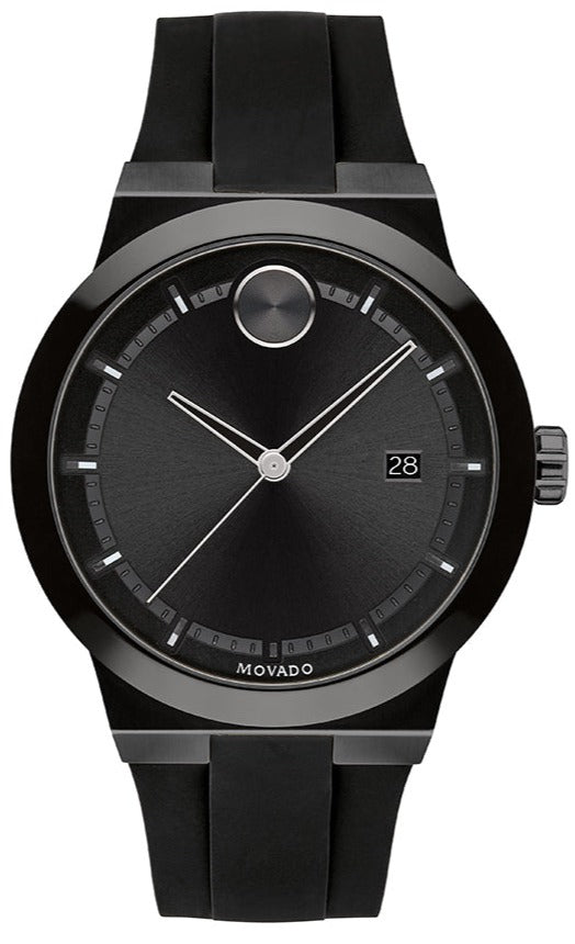 Shop Movado Bold Fusion Black Dial Black Rubber Strap Watch for Men - 3600621 in USA