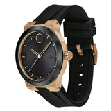 Shop Movado Bold Fusion Black Dial Black Silicone Strap Watch for Men - 3600622 in USA