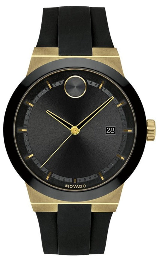 Shop Movado Bold Black Dial Black Rubber Strap Watch for Men - 3600623 in USA