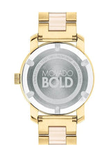 Shop Movado Bold Beige Dial Two Tone Steel Strap Watch For Women - 3600640 in USA