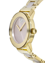Shop Movado Bold Beige Dial Two Tone Steel Strap Watch For Women - 3600640 in USA