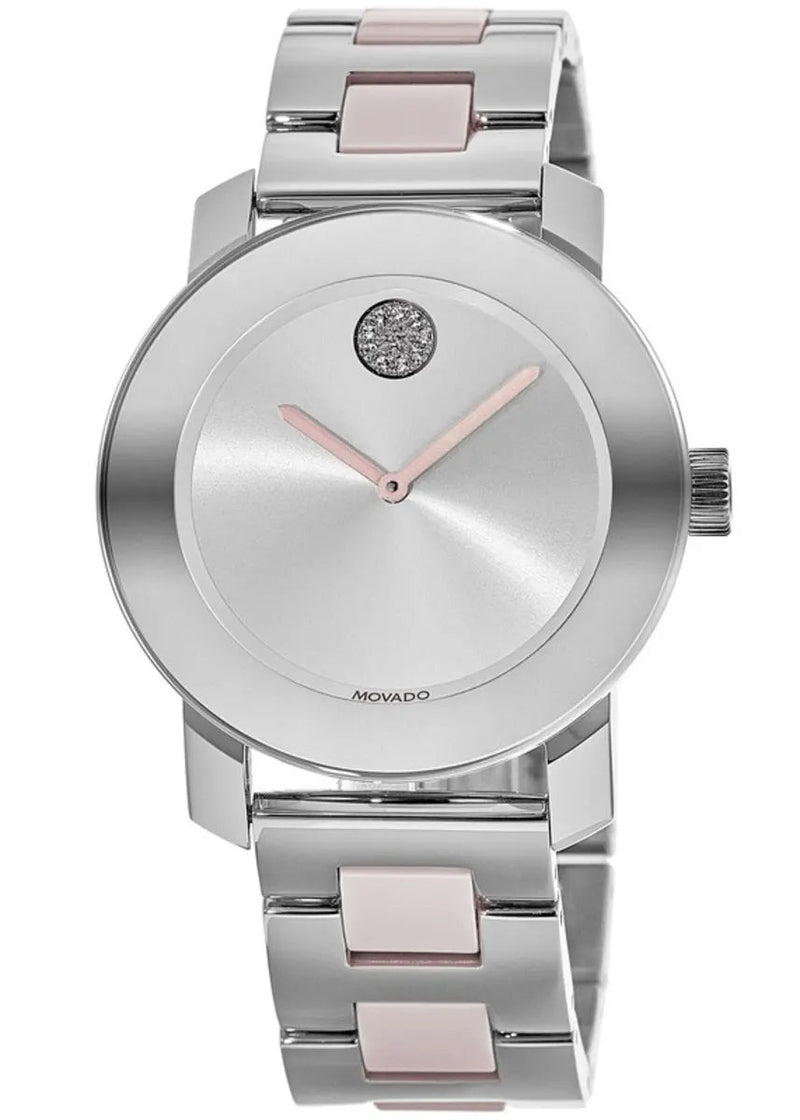 Shop Movado Bold Silver Dial Two Tone Steel Strap Watch for Women - 3600702 in USA