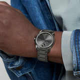 Movado Bold Verso Grey Dial Grey Steel Strap Watch for Men - 3600860 Buy Now By Movado