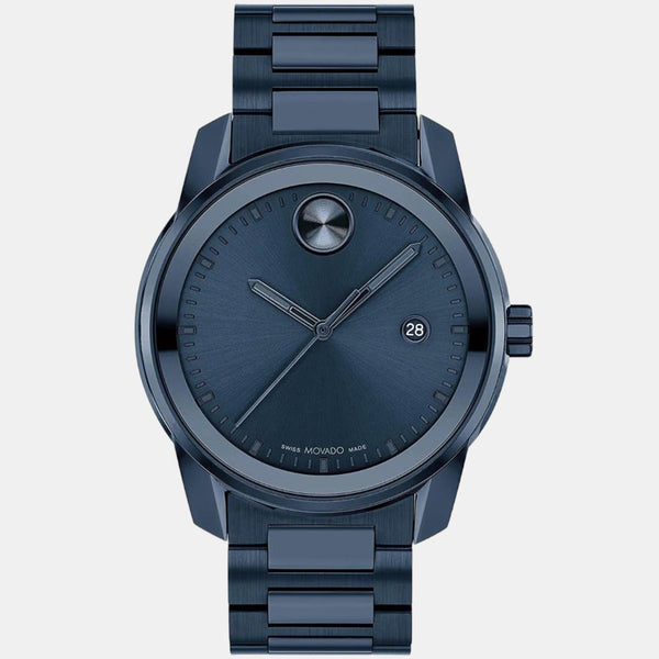 Shop Movado Bold Verso Blue Dial Blue Steel Strap Watch for Men - 3600862 in USA