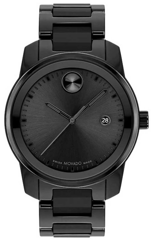 Shop Movado Bold Verso Black Dial Black Steel Strap Watch for Men - 3600863 in USA