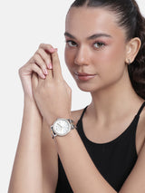Michael Kors Corey Analog Silver Dial Two Tone Steel Strap Watch for Women - MK7348 Buy Now By Michael Kors