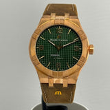 Maurice Lacroix Aikon Automatic Green Dial Brown Leather Strap Watch For Men - AI6008-BRZ0B-630-M Buy Now By Maurice Lacroix