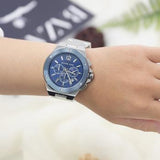 Michael Kors Lennox Chronograph Blue Dial Silver Steel Strap Watch For Men - MK8938 Buy Now By Michael Kors