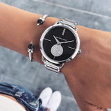 Michael Kors Portia Black Dial Silver Steel Strap Watch for Women - MK3638 Buy Now By Michael Kors