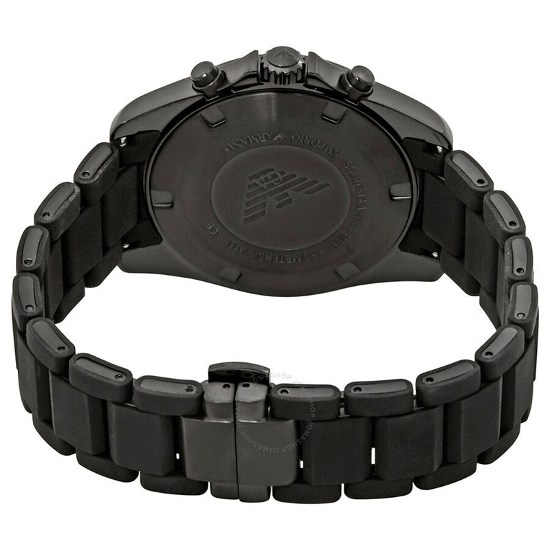 Emporio Armani Sigma Chronograph Blue Dial Black Silicone Strap Watch For Men - AR6121 Buy Now By Emporio Armani