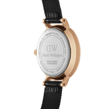 Daniel Wellington Petite Reading White Dial Black Leather Strap Watch For Women - DW00100173