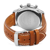 Movado Heritage Calendoplan Chronograph White Dial Brown Leather Strap Watch for Men - 3650008 Buy Now By Movado