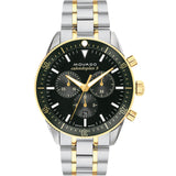 Shop Movado Heritage Calendoplan Chronograph Green Dial Two Tone Steel Strap Watch For Men - 3650167 in USA