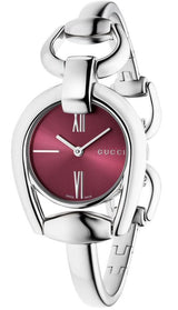 Gucci Horsebit Quartz Red Dial Silver Steel Strap Watch For Women - YA139502 Buy Now By Gucci