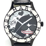 Marc Jacobs White & Black Dial Black Leather Strap Watch for Women - MBM1148 Buy Now By Marc Jacobs